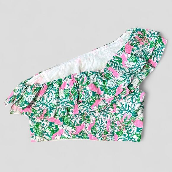 Lilly Pulitzer Kasida 2 Piece Crop top Skirt Just Wing It Botanical Size 0 - Picture 5 of 14